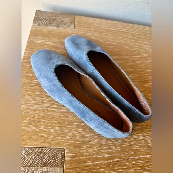 NWT! MADEWELL Women’s The Mylie Ballet Flat in Basalt Blue Suede Size 9.5 no box - Picture 9 of 15